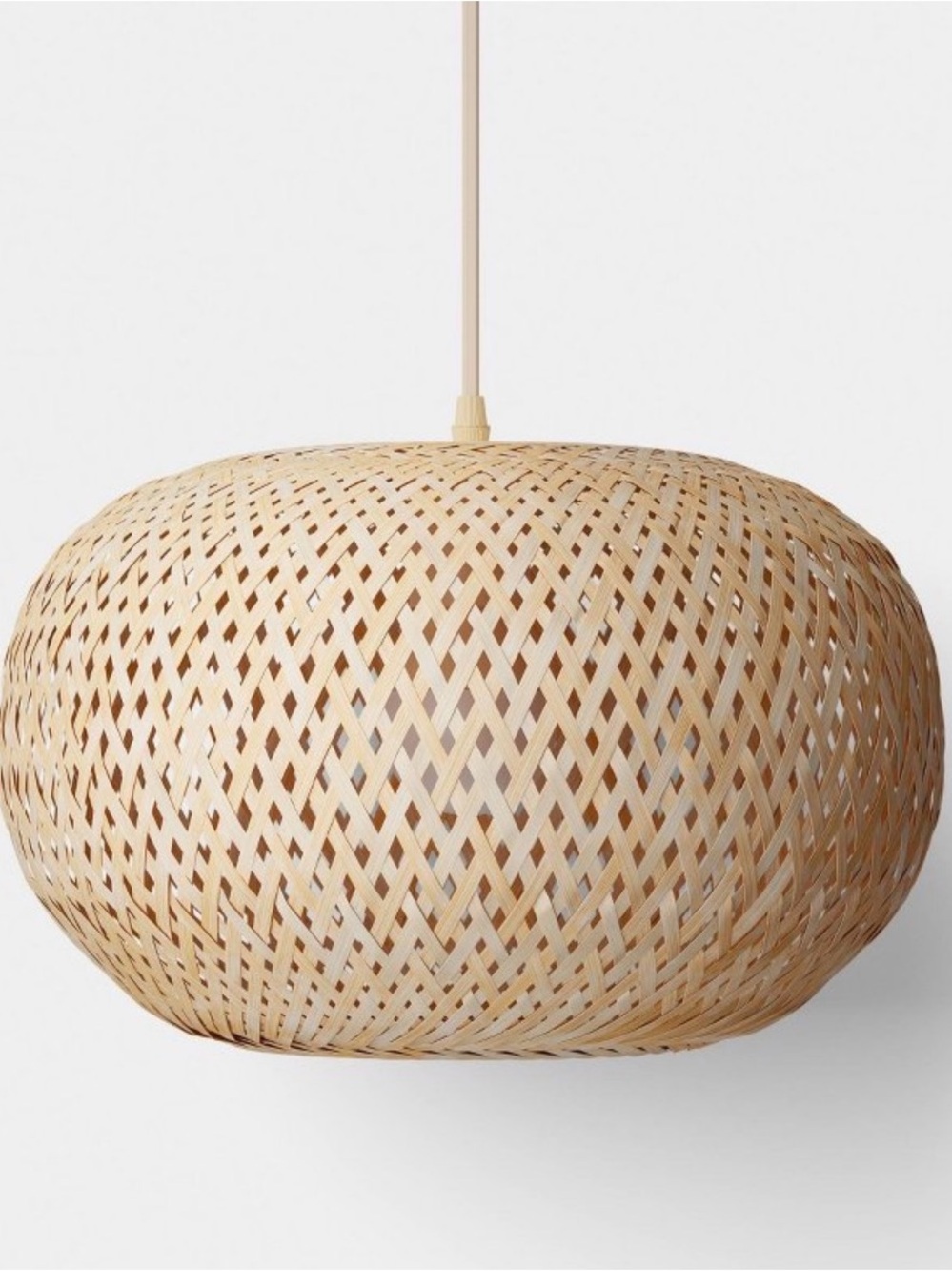 Room Essentials Natural Woven Pendant Light - Light Beige